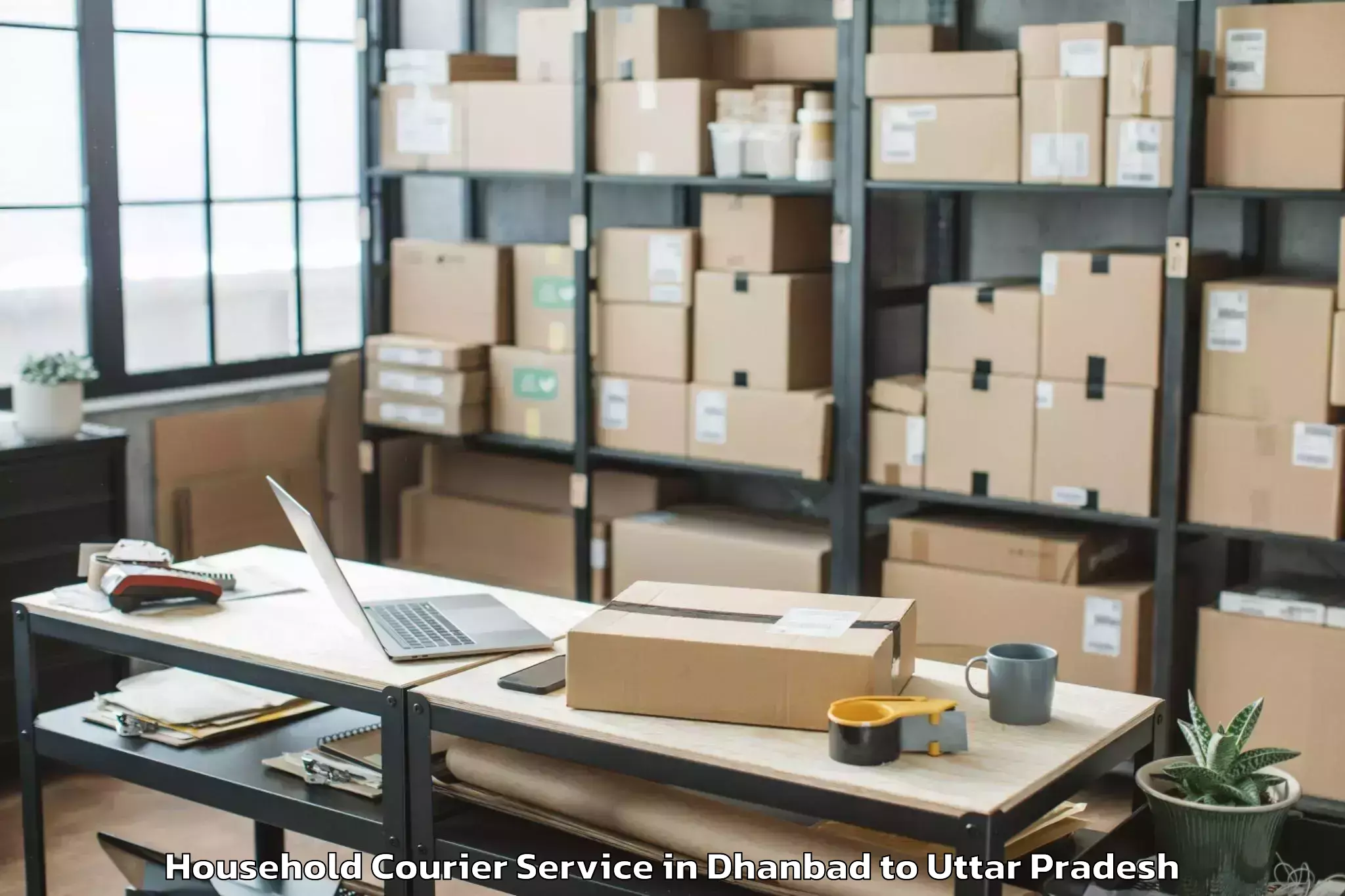 Affordable Dhanbad to Gursarai Household Courier